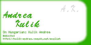 andrea kulik business card